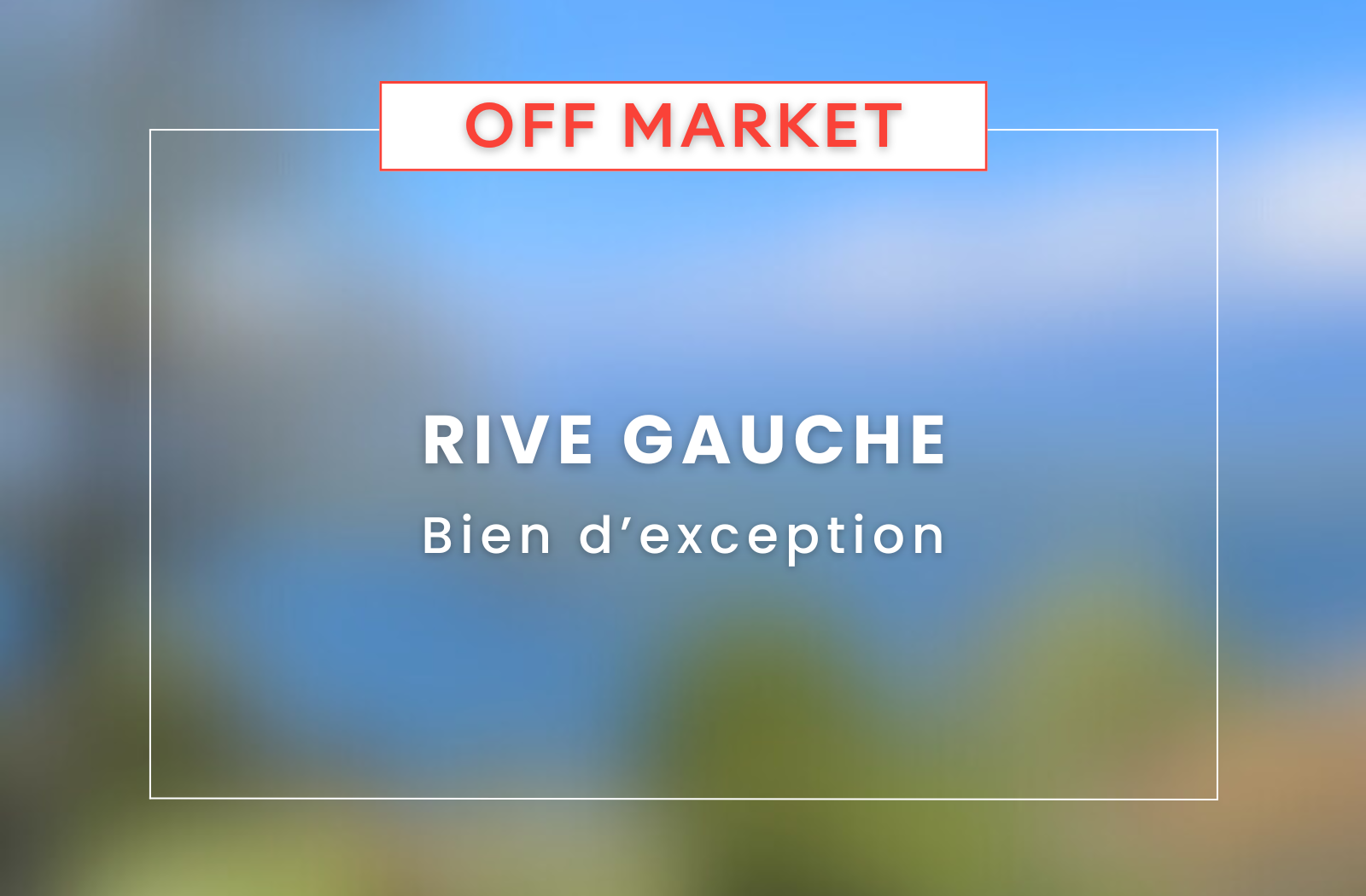 RIVE GAUCHE - BIEN DE PRESTIGE AVEC VUE PANORAMIQUE SUR LE LAC ET LA VILLE DE GENEVE