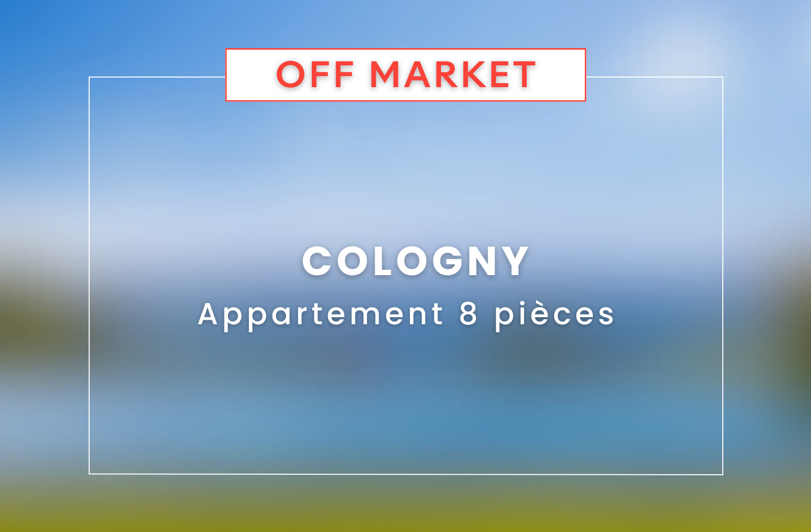COLOGNY - APPARTEMENT D'EXCEPTION