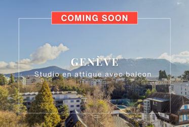 Rare studio en attique, vue dégagée et calme absolu au cœur de Genève